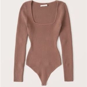 Abercrombie Long Sleeve Squareneck Sweater Bodysuit
